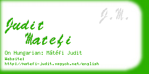 judit matefi business card