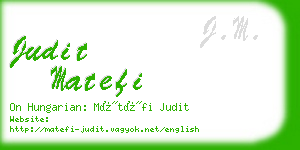 judit matefi business card